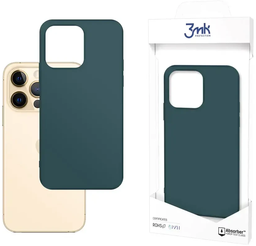 Dėklas 3MK Matt Case skirtas iPhone 13 Pro žalios spalvos