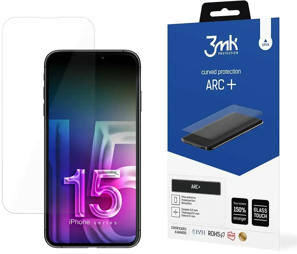 3MK plėvelė ARC+ iPhone 15 6.1″Fullscreen plėvelė
