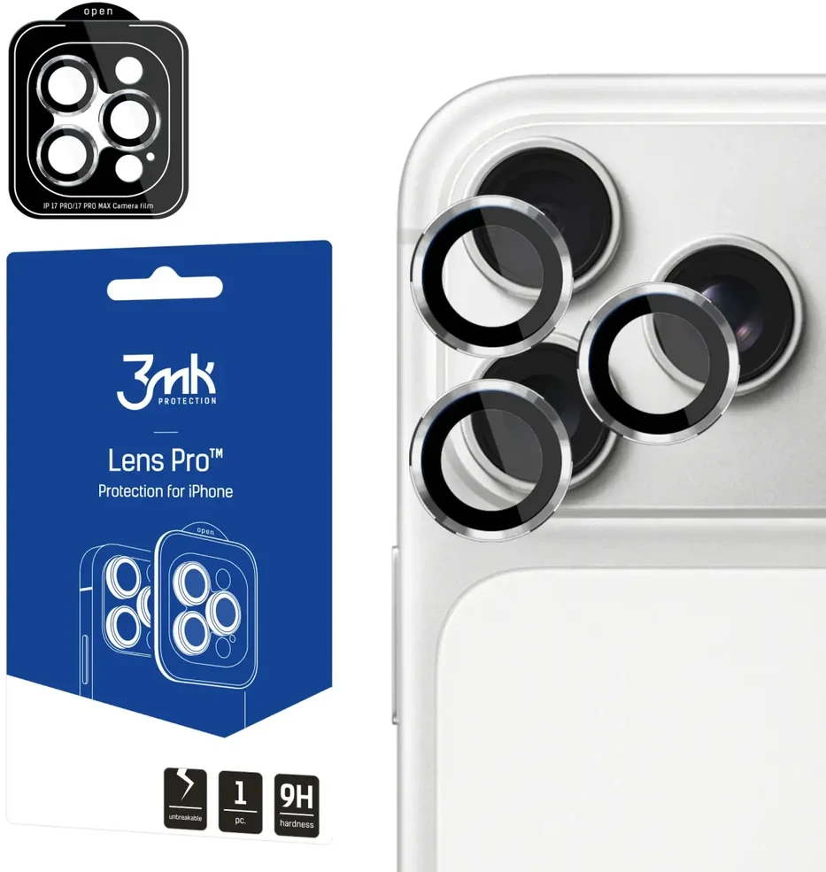 Apsauginis stikliukas kamerai 3mk Lens Pro Apple iPhone 18 Pro/18 Pro Max sidabrinis