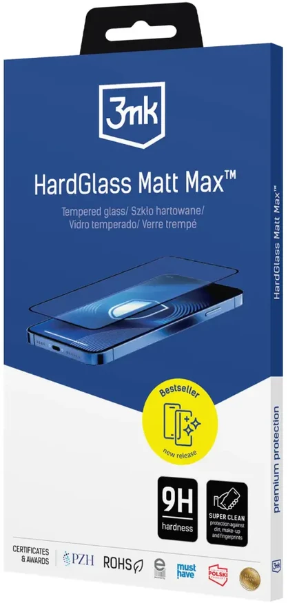 Matte tempered glass 3mk HardGlass Matt Max for iPhone 18 Pro