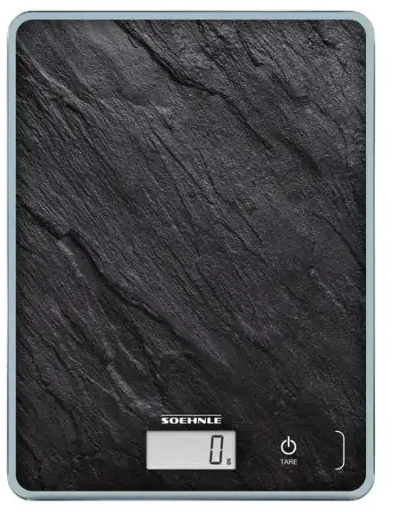 Maisto Svarstyklės - Soehnle Page Compact 300, 5kg Talpa, 1g Tikslumas, Juoda Slate