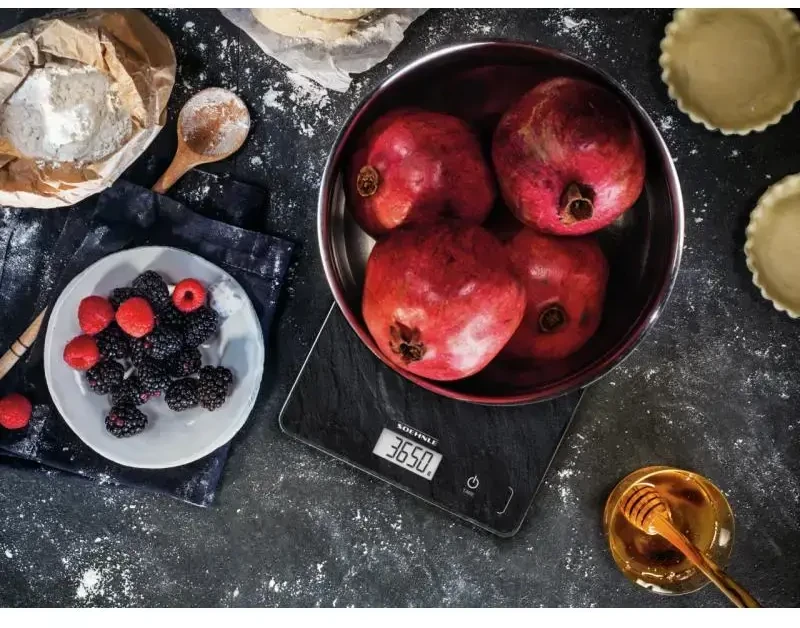Maisto Svarstyklės - Soehnle Page Compact 300, 5kg Talpa, 1g Tikslumas, Juoda Slate
