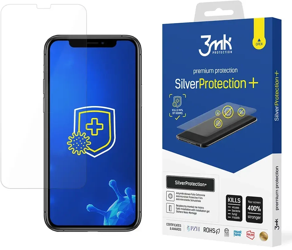 3mk SilverProtection+ apsauginė folija iPhone X / XS / 11 Pro