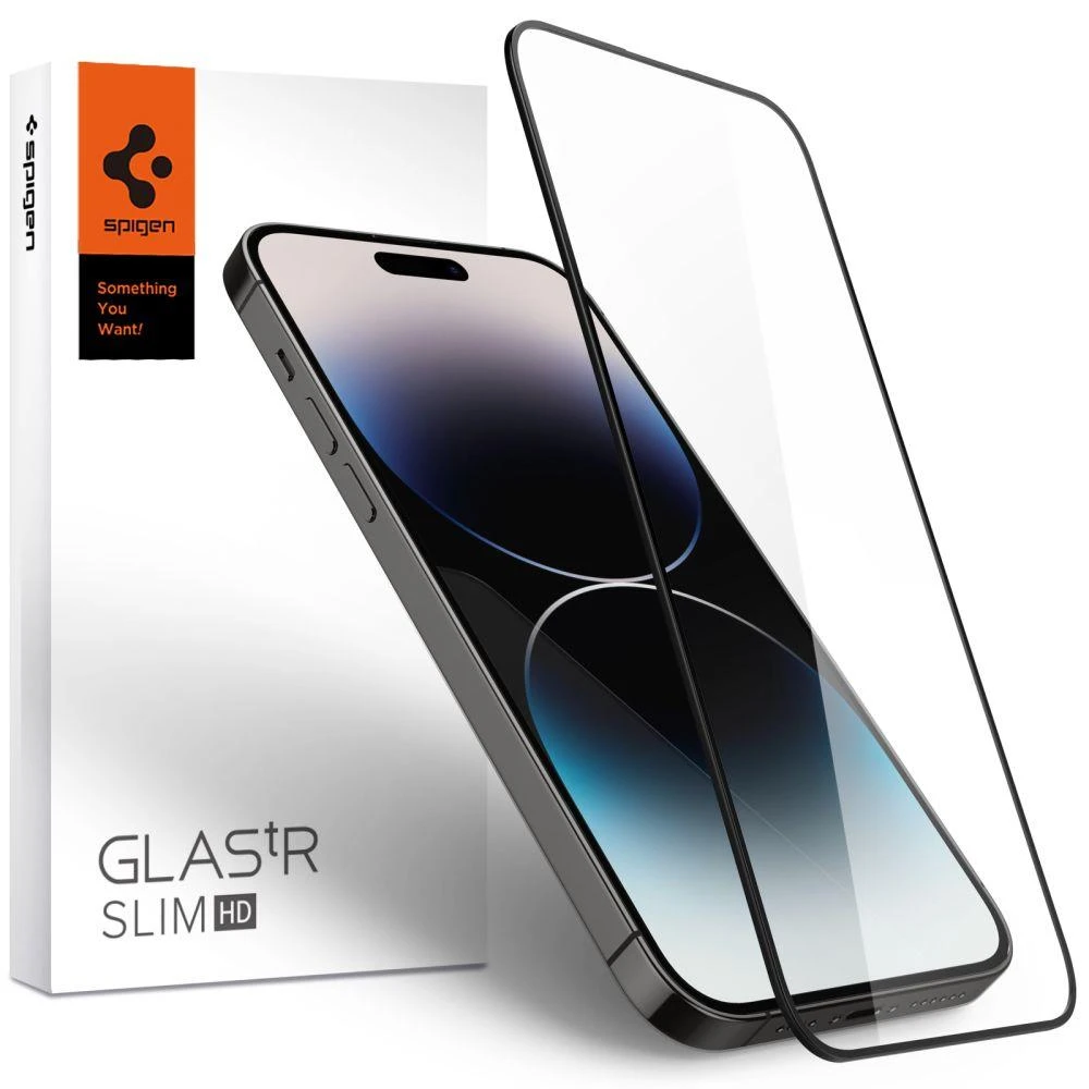 Spigen tR Slim HD 1 Pack, FC juodos spalvos – Apple iPhone 14 Pro