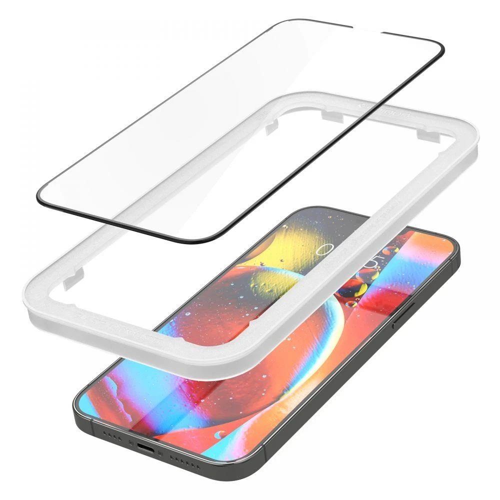Ekrano apsauga Spigen tR Align Master 2 Pack, FC juodas - iPhone 14 Plus/iPhone 13 Pro Max