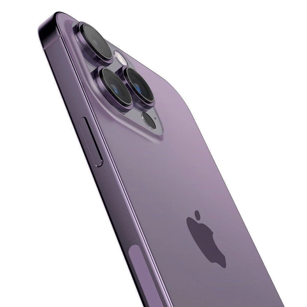 Spigen Glass EZ Fit Optik Pro 2 Pack, deep violetinė – Apple iPhone 14 Pro/Apple iPhone 14 Pro Max