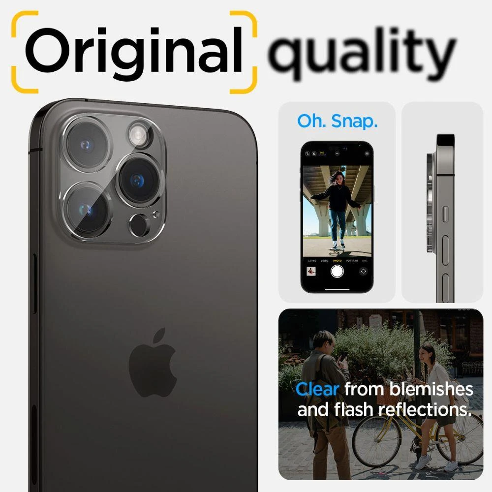Spigen fotoaparato apsauga iPhone 14 Pro 6,1 / Pro Max 6,7 Optik.TR Camera Protector 2 vnt. Crystal permatomas