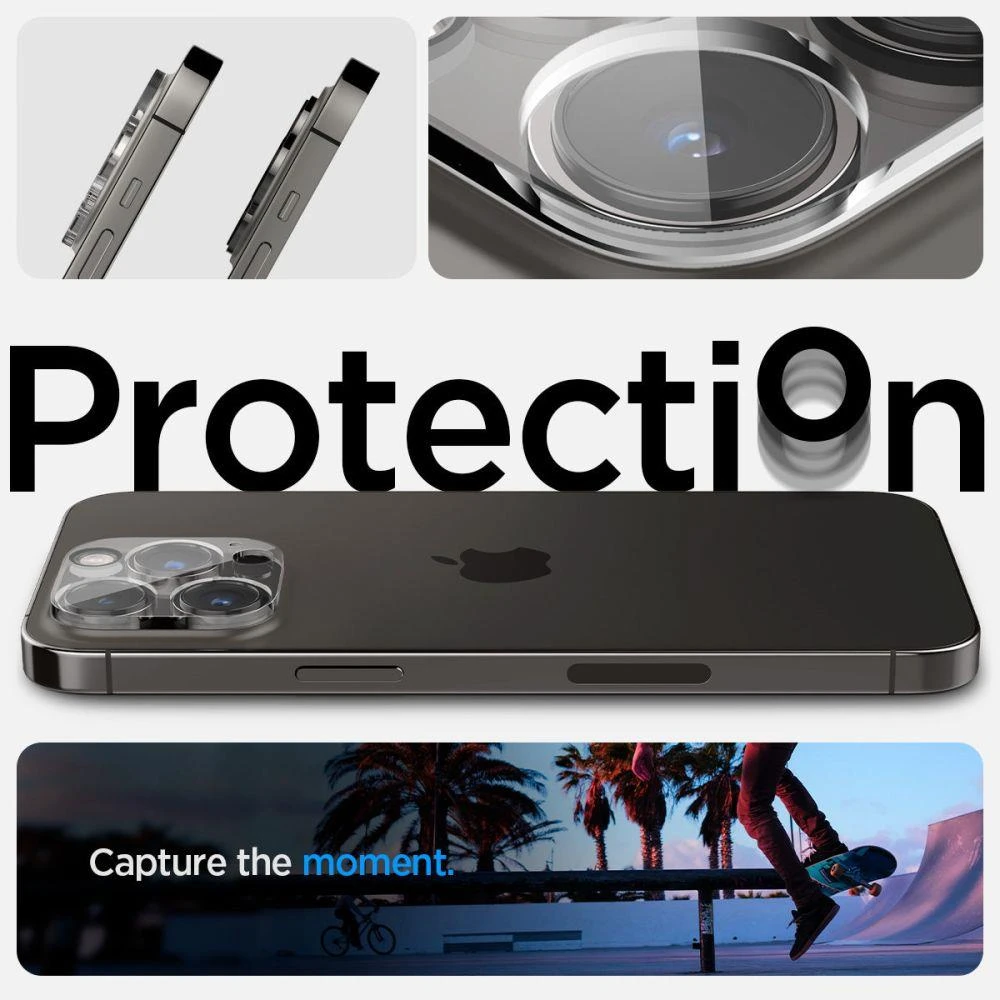 Spigen fotoaparato apsauga iPhone 14 Pro 6,1 / Pro Max 6,7 Optik.TR Camera Protector 2 vnt. Crystal permatomas