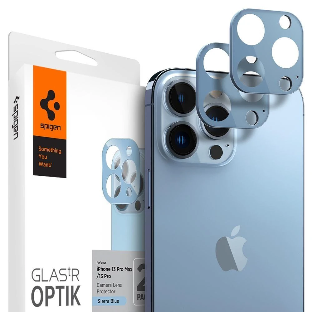 Spigen tR Optik 2 Pack, sierra mėlynas – Apple iPhone 13 Pro/13 Pro Max