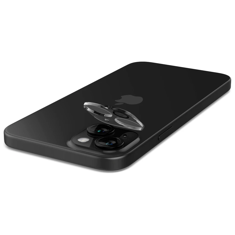 „Spigen Glass tR Optik“ 2 vnt., krištolo skaidrumo – „Apple iPhone 15/15 Plus/14/14 Plus“