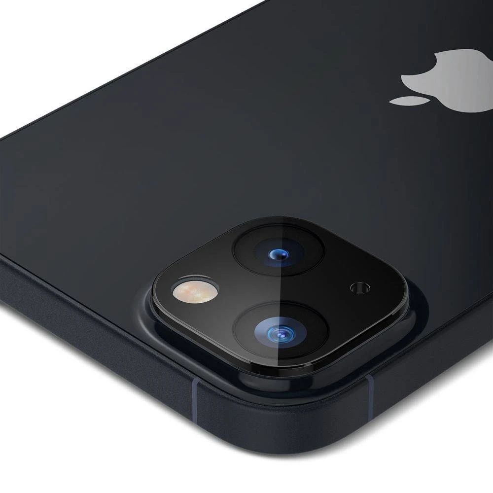 Spigen Glass Optik 2 vnt., juodos spalvos - iPhone 14/iPhone 14 Plus