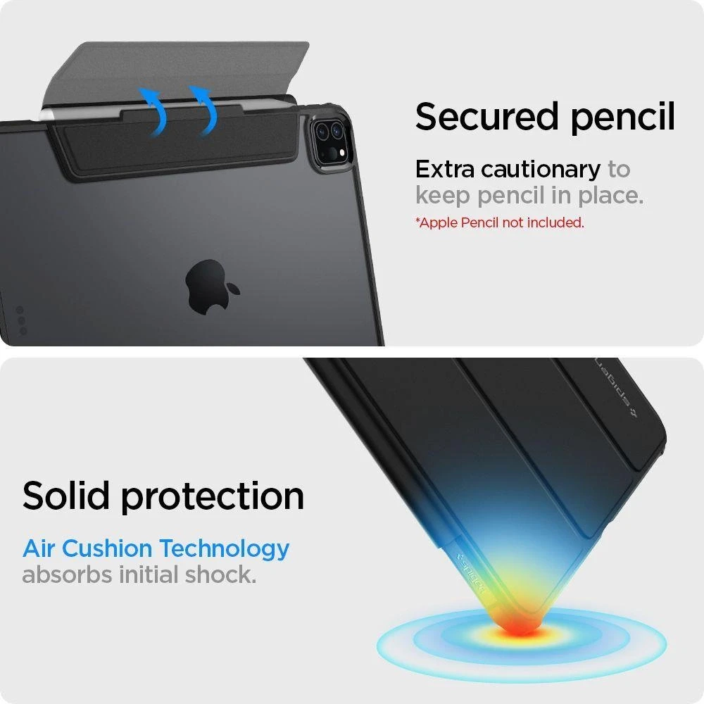 Spigen Ultra Hybrid Pro – dėklas skirtas Apple iPad Pro 11 2022-2020 Juodas