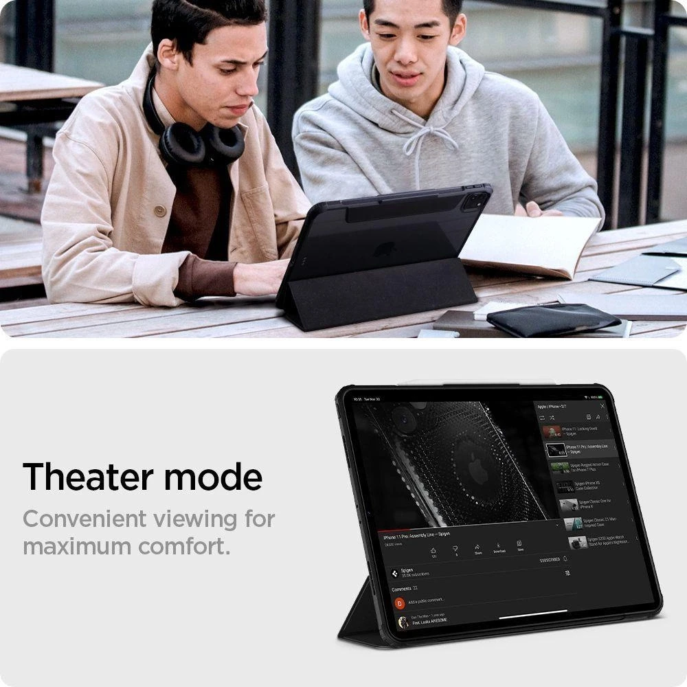 Spigen Ultra Hybrid Pro – dėklas skirtas Apple iPad Pro 11 2022-2020 Juodas