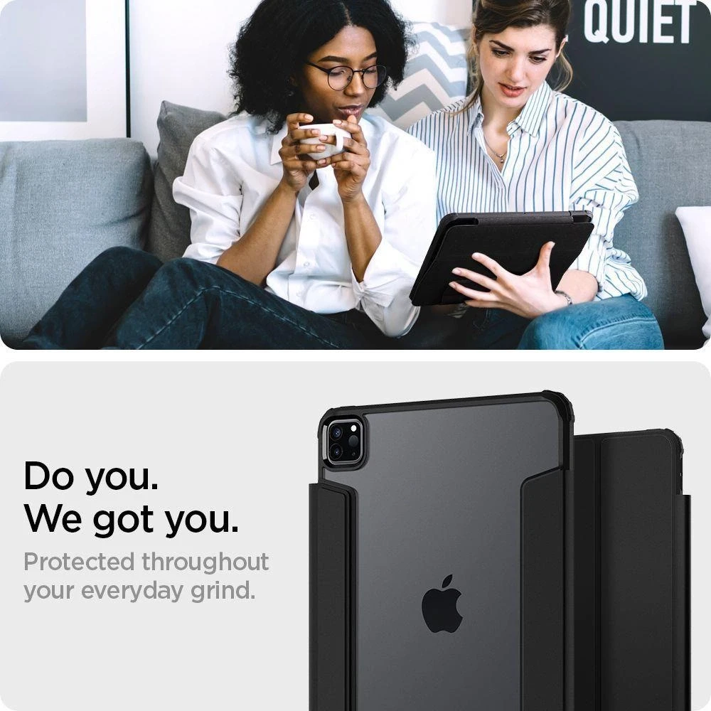 Spigen Ultra Hybrid Pro – dėklas skirtas Apple iPad Pro 11 2022-2020 Juodas