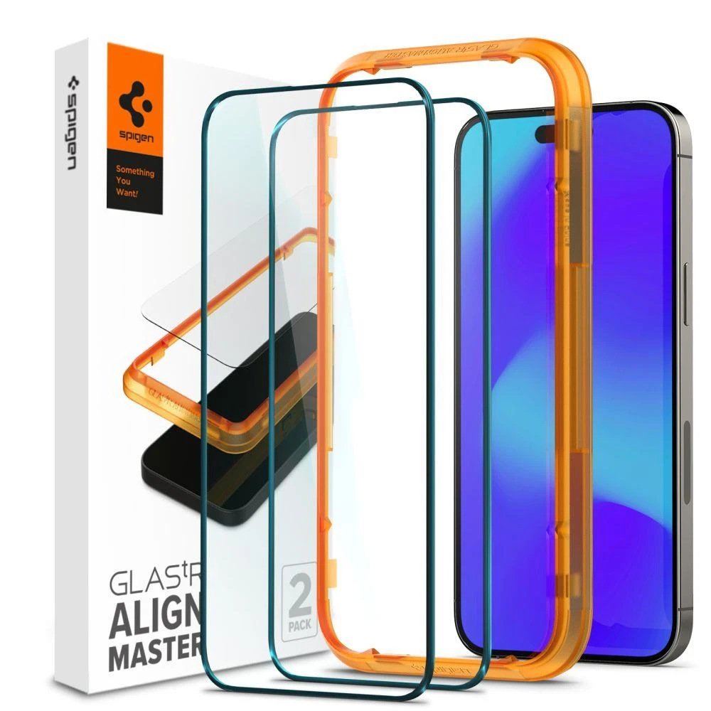 Spigen tR Align Master 2 Pack, FC juodos spalvos – Apple iPhone 14 Pro Max
