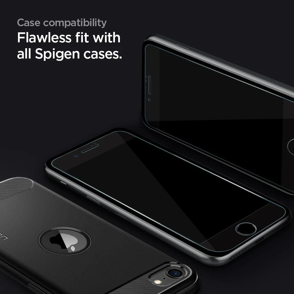 Spigen AlignMaster FC, juodas – Apple iPhone SE (2022/2020)/8/7