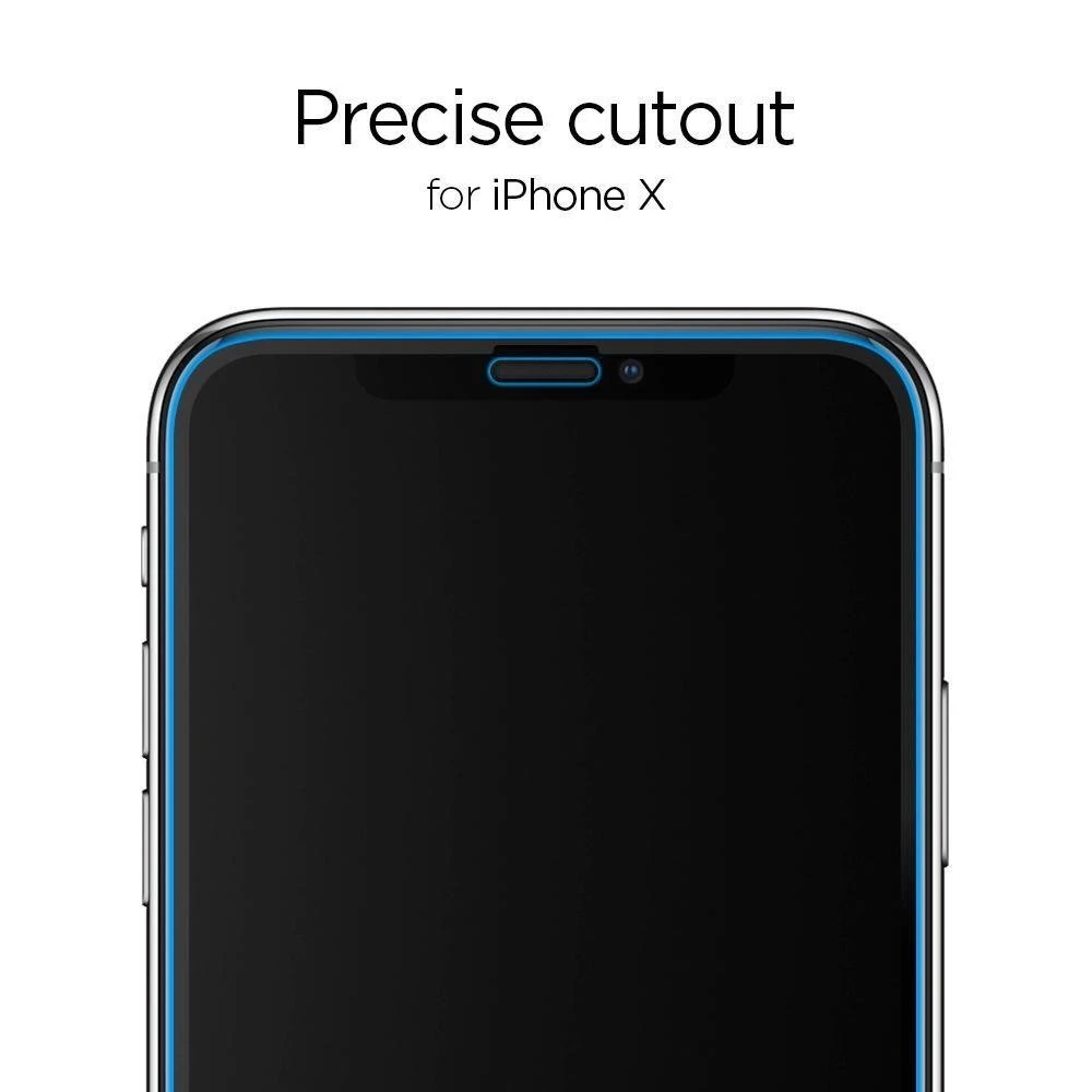 Spigen Glass FC 2 Pack, juodos spalvos – Apple iPhone 11 Pro/XS/X