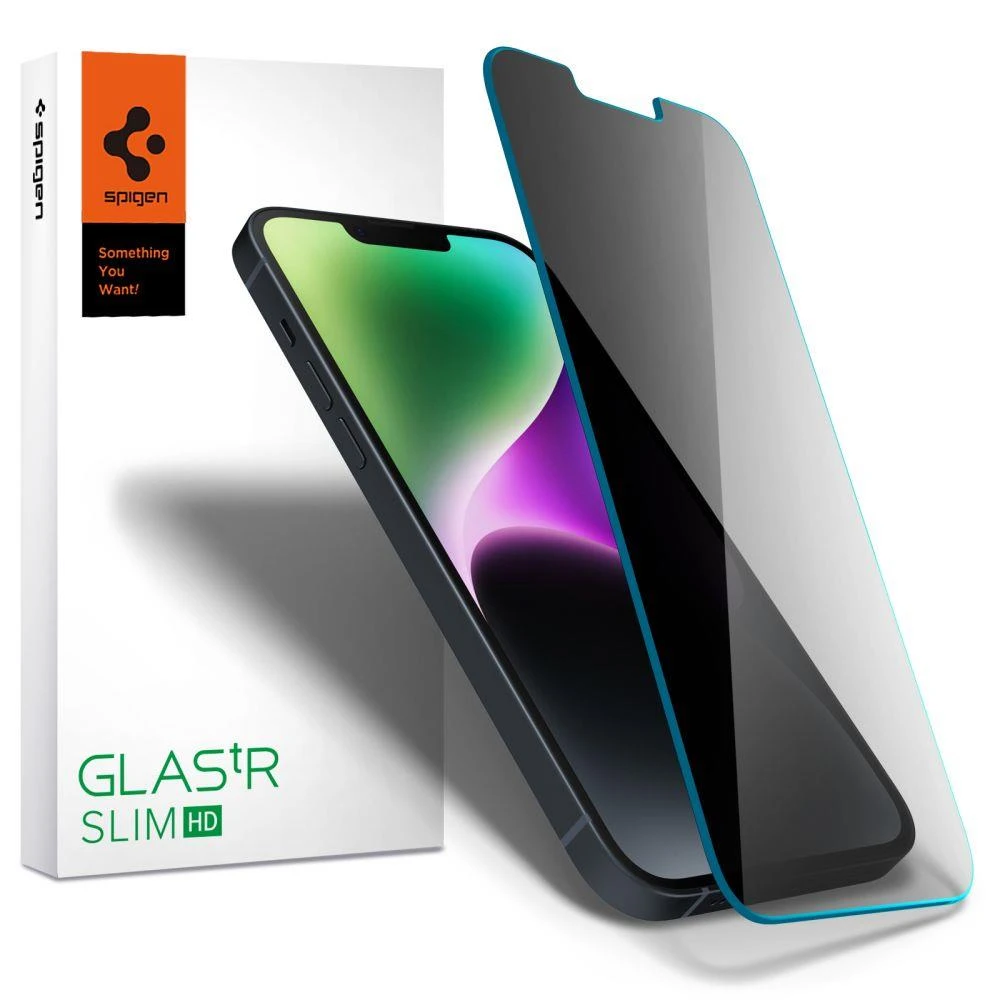Apsauginis stiklas Spigen GLAS.TR SLIM Apple iPhone 13 / 13 Pro / 14 Privacy