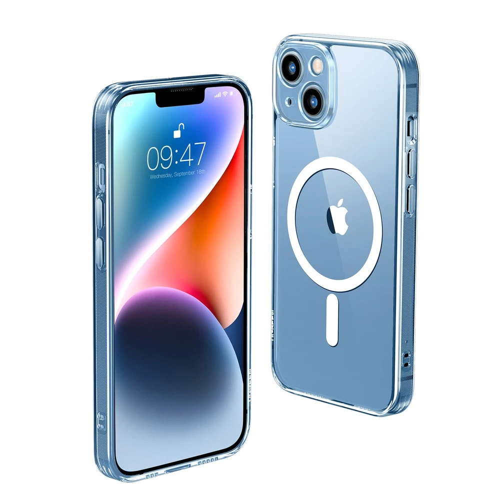 Ugreen Udėklas telefonui žalios spalvos LP642 Classy Clear Magnetic Protective Magnetic Gel Apple iPhone 14 Plus dėklas telefonui skaidrus (MagSafe compatible) (90935)