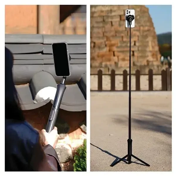 Araree Selfie Stick Bluetooth Magfie PodPro juoda/juodas MagSafe Tripod AR60-01909A