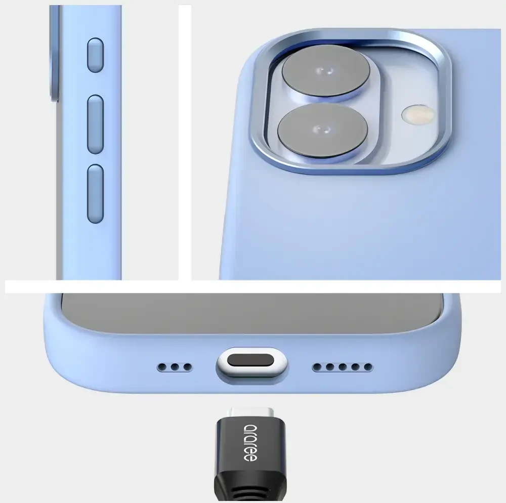 Dėklas Araree Typo Skin M MagSafe do iPhone 17 Pro Max stone