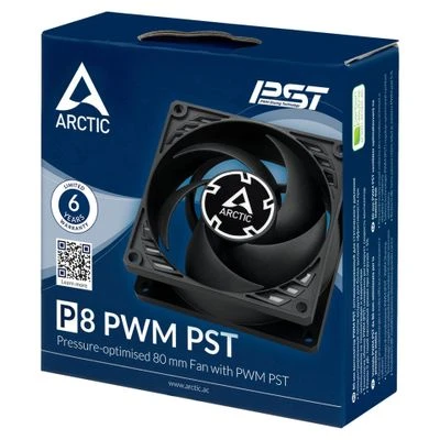 Arctic Cooling ARCTIC P8 PWM PST Kompiuterio korpusui Ventiliatorius 8 cm Juoda