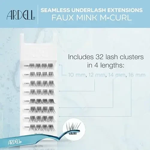 Ardell Seamless False Blakstienos, Fauxmink M Curl, 32 CT