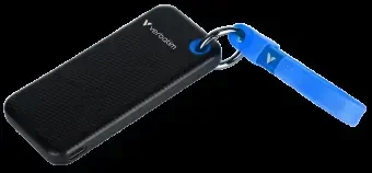 Kietasis diskas Verbatim diskas SSD 2TB - raktų pakabukas su laidu USB 3.2 gen.2 juodos ir mėlynos spalvos 32195