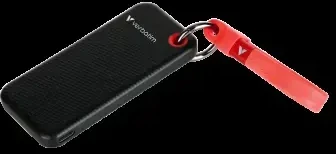 Kietasis diskas Verbatim diskas SSD 2TB - raktų pakabukas su laidu USB 3.2 gen.2 juodos ir raudonos spalvos 32196