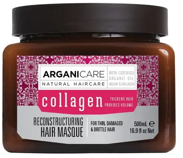 Arganicare Collagen Hair Treatment Kreminis Mask Restructuring, 500 ml