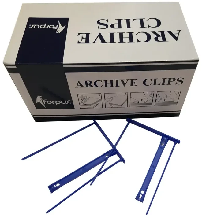 Archyvavimo įsegėlė Forpus, plastikinė, mėlyna (100) 0824-007