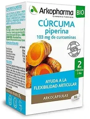 Arkopharma Turmeric Piperine maisto papildas 80 vnt