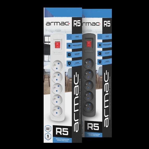 ARMAC R5/CZ/15 Armac Surge Protection R5 (5 lizdai) 10A 1.5M juodas