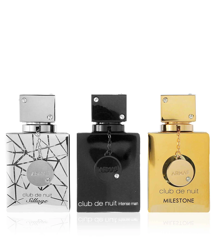 Armaf Club de Nuit A Collector's Pride Perfume rinkinys vyrams (Perfume Club de Nuit Sillage 30 ml + Perfume Club de Nuit Intense Man 30 ml + Perfume Club de Nuit Milestone 30 ml)