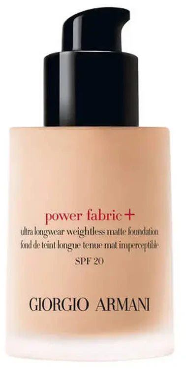 „Giorgio Armani Matt Makeup Power Fabric +“ (itin ilgai išliekantis besvoris matinis makiažo pagrindas), 30 ml, 2,75