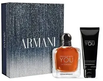 Armani Stronger With You Intensely Giftset rinkinys vyrams (EDP, 50 ml + dušo želė, 75 ml)