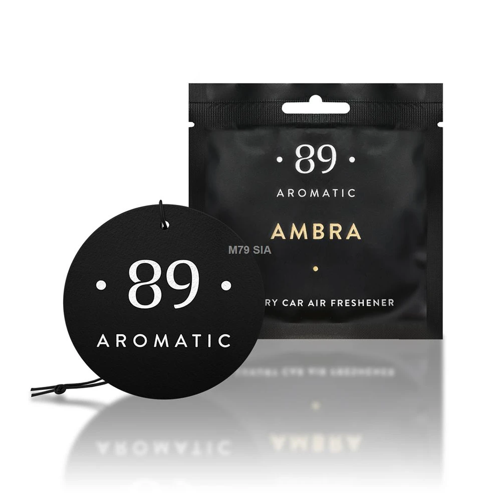 Aromatic 89 Kabinamas popierinis oro gaiviklis Ambra (santalo, muskuso ir gvajakmedžio kvapo)