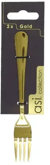 Asi Collection torto šakutės 2 vnt. auksinės 1,5 mm