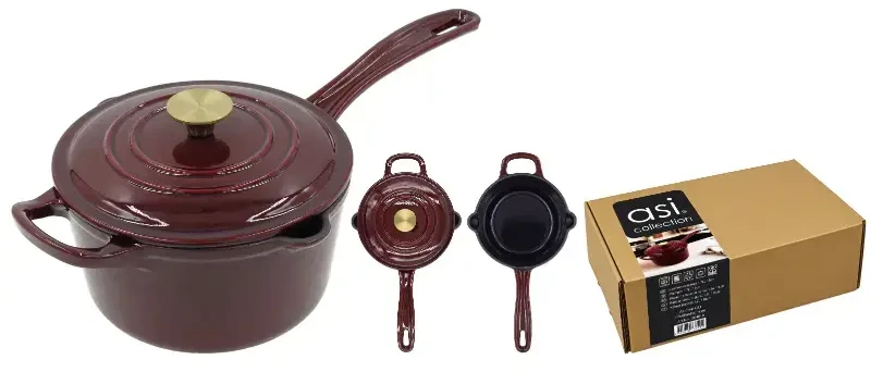 Asi Collection Maku Żeliwny puodas do sosów su dangteliu 1 7L / 18cm vyšninė (24304018)
