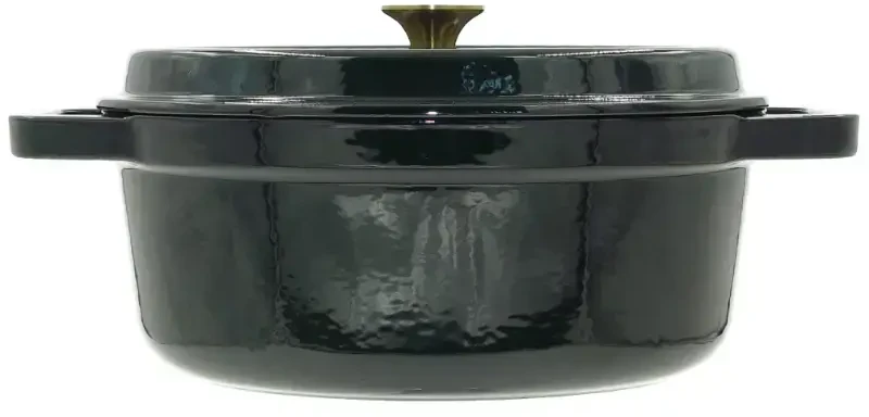 Asi Collection Čuguna sautējamais katls ovāls ar vāku 4 5L / 29x23cm zaļš