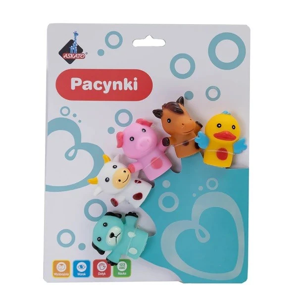 Askato pirštų lėlės – ūkio gyvūnai