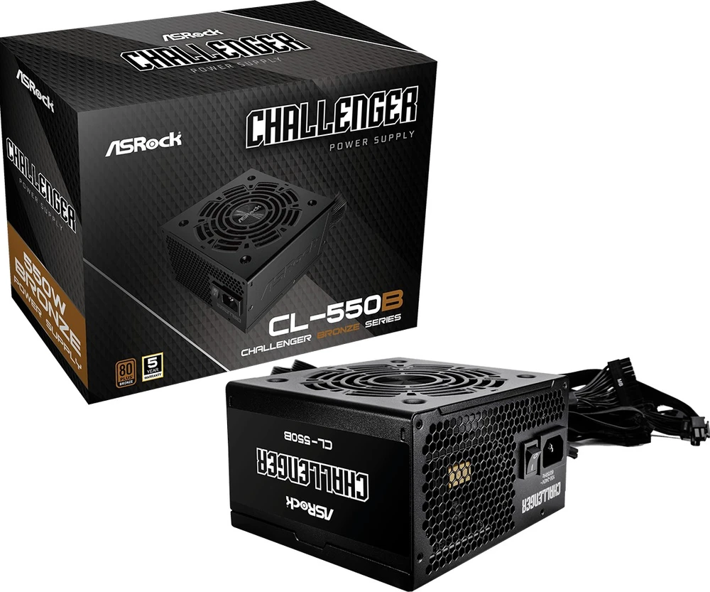 Maitinimo šaltinis ASRock Challenger Bronze 550W (CL-550B)