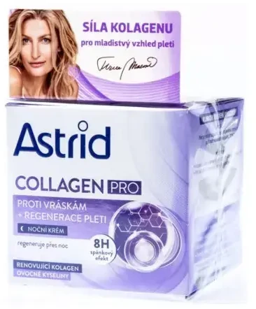 Astrid Collagen PRO Anti-Wrinkle And Regenerating Night Kreminis Night Skin Kreminis