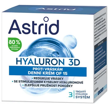 Astrid Dieninis veido kremas nuo raukšlių SPF 15 su hialurono 3D, 50 ml