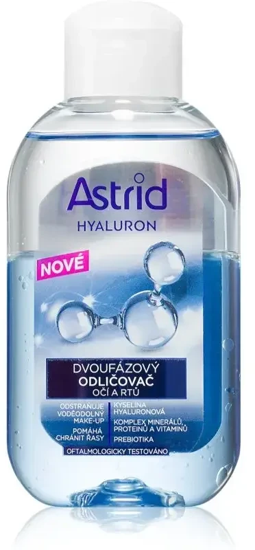 Astrid dvifazis akių ir lūpų makiažo valiklis su hialuronu, 125 ml