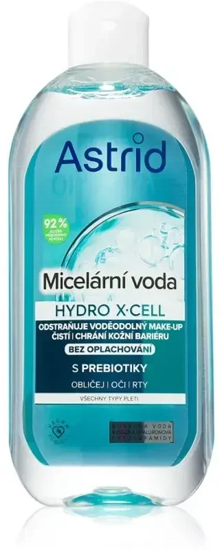 Astrid Micelinis vanduo su prebiotikais visiems odos tipams Hydro X-Cell, 400 ml