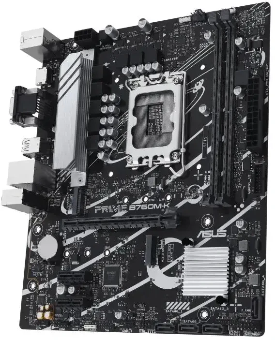 ASUS pagrindinė plokštė PRIME B760M-K – micro ATX – lizdas LGA1700 – Intel B760