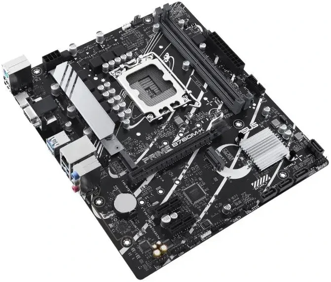 ASUS pagrindinė plokštė PRIME B760M-K – micro ATX – lizdas LGA1700 – Intel B760