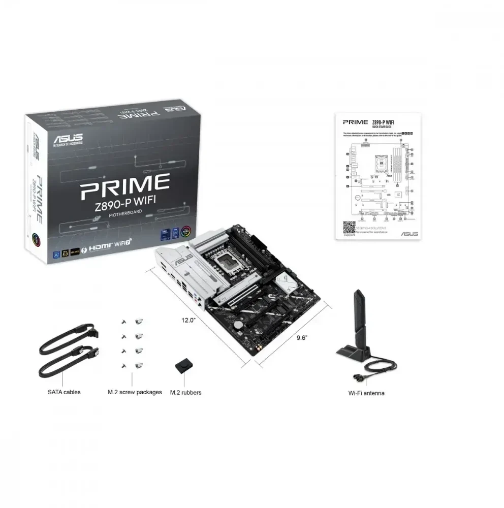 ASUS PRIME Z890-P WIFI – pagrindinė plokštė – micro ATX – LGA1851 lizdas – Z890