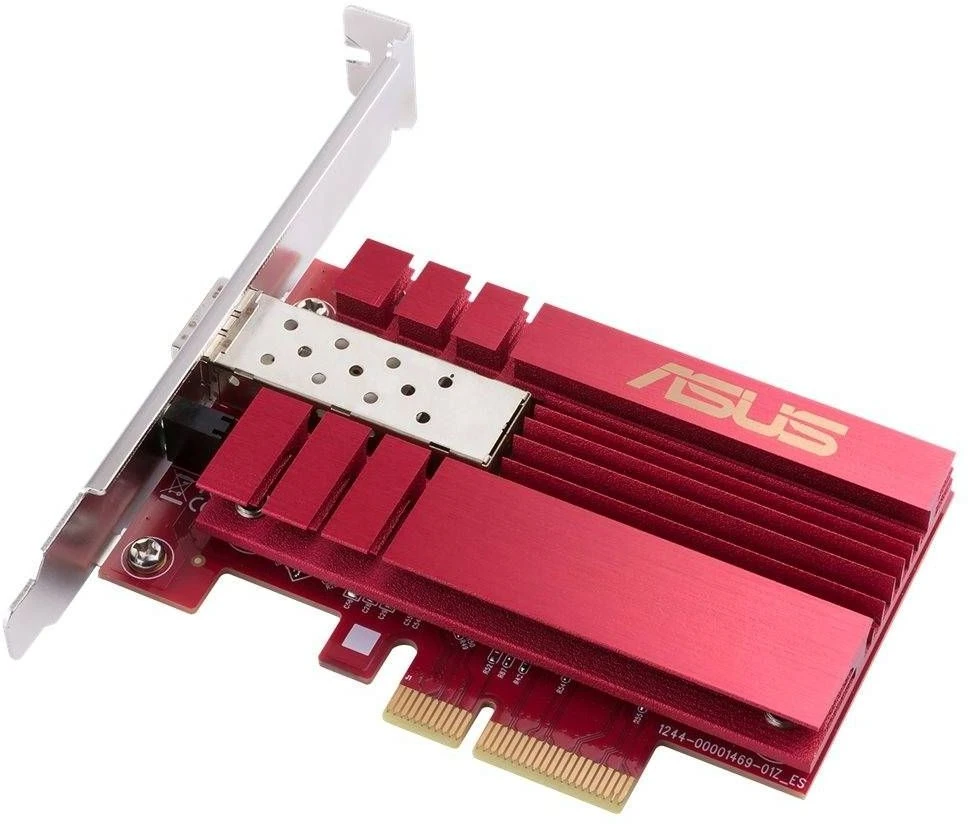 Asus | XG-C100F 10G PCIe tinklo adapteris; SFP+ prievadas, skirtas optinio pluošto perdavimui ir DAC kabeliui | 10/100/1000/10000 Mbit/s